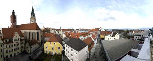 Blick über Ingolstadt; Aufgenommen mit der Camera Obscura