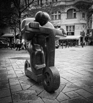 7. Platz "Rollerfahrer" von Rudi Bock