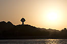 Wahrzeichen von Muscat bei Sonnenuntergang